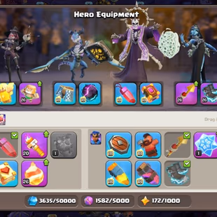 🚀SUPER LEGENDARY TH18🚀7 EPIC SCENERY | 15 HEROS SKINS | HEROS LVL 100-100-92-80-55-6 | EPIC MAX EQUIPMENTS | INSTANT | - Image 5