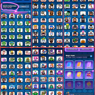 🎯8 YEARS OLD CR ACCT  | 9280 TROPHIES  | 22 MAX LVL 15 👹| 164 EMOTES  | EVO CARDS | 12 TOWER SKIN | INSTANT DLVR - Image 4