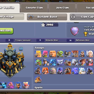 TH 17 Max l XP244 l Rename 500 l All X trees And deco l Heroes 100 10 80 75 50 13 35 35 l Max BB l More Equipment And It - Image 3