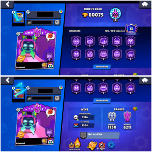 60K TROPHIES || 100/100 BRAWLERS || 41 MAX || 32 HYPERCHARGED || 20 BUFFIES || 320 GOOD SKINS || INSTANT DELIVERY  - Image 3