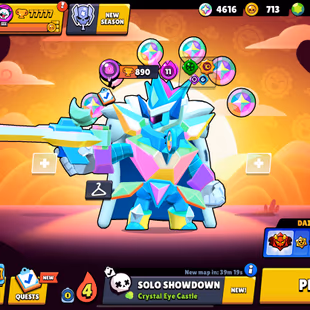 🔥TROPHIES 77777🔥 BRAWLERS 95 [] MAX BR 59 [] HYPER 37 [] SKINS 260 - Image 2