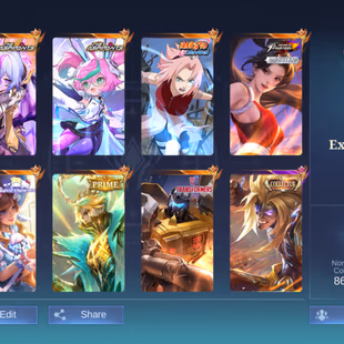 PL417|Lvl 64|EXALTED CC 3|ALL EMBLEM MAX|334 SKIN|63 HIGH WR|MASHA KOF|2 ASPIRANTS(VEXANA,CHANGE)|SAKURA KALEA|2 COLLEC - Image 1