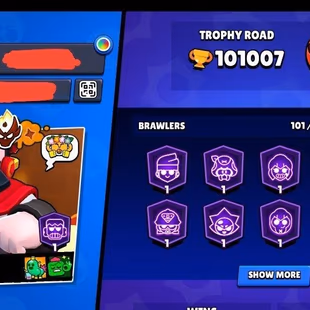 👑 570 SKINS KING FRANK ALIEN FAME ALL BRAWLERS HYPER 101K TROPHIES 1269 PINS MASTERS OLD BP SKINS 2 PRESTIGE 36 BUFFIES - Image 4