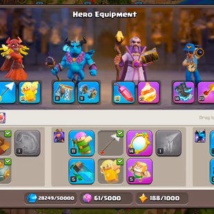 [🌟LEAGUE QUEEN TH 18🌟] HIGH DEF AND HEROES | 67-82-44-64-32 | 2X EPIC MAX | 12X EPIC TOTAL | 1X SCENERY | DECENT ACNT - Image 6