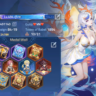 All Platform - Lv 494 - Vip 11 - SV 70423 - Power 12478M - 108 Awakened - 12 Skins Epic - 16 UR - Image 2