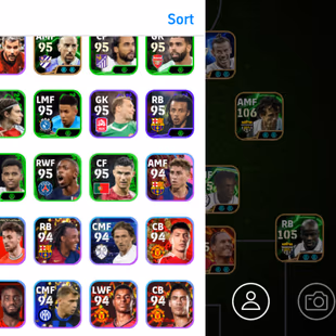 3290+ Team I Johan 109 I Pele 108 I Bale 107 I Piero 107 I Platini 106 I Rodri 106 I Lamin 105 I Salah 106 I Drogba 106  - Image 5