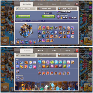 105 Skins 21 Scenery !!  All Statues [Dragon-Snowman-Golden Poet]-All Medel Statues !! TH 18 Maxout !! 15 Skins Set !!  - Image 7