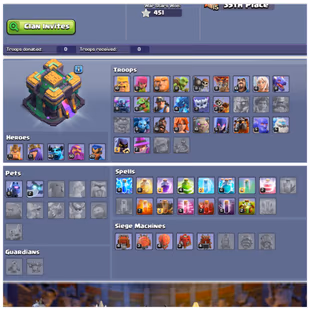TH14 Near Max : XP 156 | 4 Epic Equipments : 190 Starry Ores | Heroes: BK71 : AQ71 : MP43 : GW50 : RC20 |  - Image 2
