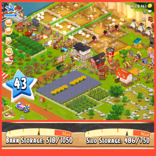 🌾Level 43 | Coin:10.100.000 | Barn:1050 Silo:750 | THLv.2 | Instant Delivery | 📸Matches Pictures - Image 2