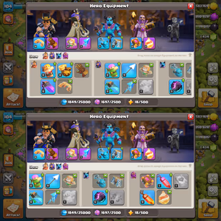 PREMIUM TH-12! XP-104! WHITE WALLS! 4X EPIC EQUIPMENTS! HEROES:-46-43-25-18! FAST DELIVERY - Image 5