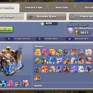 🔥TH 18 99 PERCENT MAX🔥XP 277-18K GEMS-3 EPIC MAX FB 26 ALL 20-2 LEAGUE SKINS & WAR ARENA-NC 500-FULL WALLS MAX-BEST - Image 3