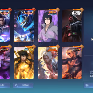 [IOS/ANDROID] CEL LVL 101 | 132 HEROES | 426 SKINS | MEGA 5 | COLLAB | 2 LEGEND - SASUKE - ARGUS DARTH - LING LORD SHEN  - Image 2