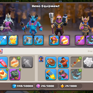 🔥4 HERO MAX-5500 GEMS!XP 179!TH 18!HERO:105-105-47-80-55!NC YES!GOOD DEFANCE! STRONG TROOPS! INSTANT DELIVERY  - Image 7