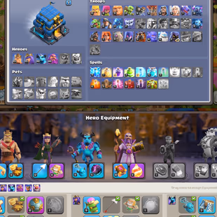 [TH-12 FULLY MAX] || 7 YEAR OLD CHRISTMAS TRSS AVAILABLE || 4 HERO MAX || 3 EPIC || ALL MAX 5 BUILDER || BEST DEAL | A02 - Image 4