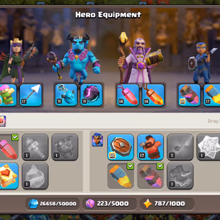 💥XP 222!TH 17 STANDARD!HEROS:71-75-62-64-34💥NC YES!ALL DARK BLUE WALLS!VERY STRONG DEFENCE!GOOD TROOPS!FULL MAX BH  - Image 7