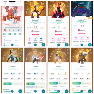 P 2.105 Level 70 Volcanion GmaxCharizard Gigalith Kruyem Raikou Entei Metagros  34 Shiny And Legendary 460 Shiny 409 Leg - Image 2