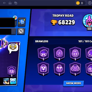 363 SKINS | 68.200 TROPHIES | 101 BRAWLERS | 62 HYPERCHARGE | 65 MAX | 33 PRESTIGE | 8 BUFFIES - Image 5