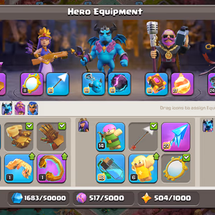 MAX TH 17🔥 - RENAME ✅ - READY FOR TH 18 - NEW SCENERY!  - 8 HERO SKINS - 15 MAX SKILLS - INSTANT DELIVERY  - Image 8