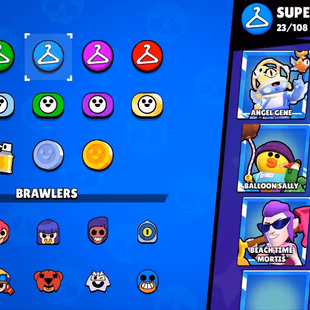 29800 TROPHIES [] 100 RARE SKINS [] 80 BRAWLERS [] 11 MAX BRAWLERS [] 5 HYPERCHARGED [] 10 MAX WIN STREAKS - Image 6