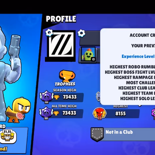 11.11 PIN | 282 SKINS | 73.400 TROPHY | 98 BRAWLERS | 24 HYPERCHARGED | 28 MAXED BRAWLERS | 2 BUFFIES - Image 6