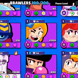 RARE | 23X BUFFIET/METEORIC | 96K TROPHY | 380X SKINS | 100/100 BRAWLER | 95X MAX | 92X HYPER | 122/113X SUPER RARE SKIN - Image 8