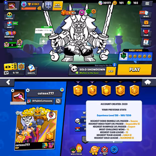 61K Trophies LVL130 | 98/100 Brawlers | 34 Max Brawlers - 27 Hypercharges | 275 Skins | 820 Pins | 393 Icons | 199 Spray - Image 3