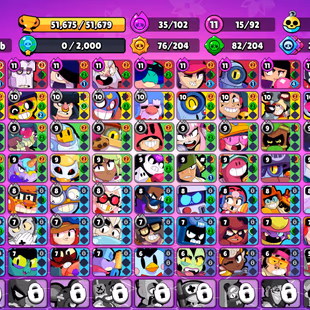 237 SKINS | 51.700 TROPHIES | 92 BRAWLERS | 11 HYPERCHARGE | 15 MAX | 24 PRESTIGE | 15 BUFFIES - Image 4