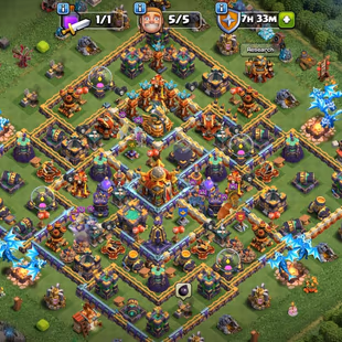 PREMIUM🔥 TH-16🔥[11EPIC-S.BALL-E.BOOT-20] | HERO-71-71-45-54-30-3 | STRONG DEF-WALLS | 4'700 GEMS | LOW PRICE - Image 1