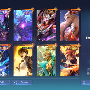 🔥RARE MLBB ACCOUNT🔥349 SKINS | EXALTED COLLECTOR III | MYTHIC GLORY 103 | LEGEND SKINS | AOT SKIN | 16K MATCHES - Image 3