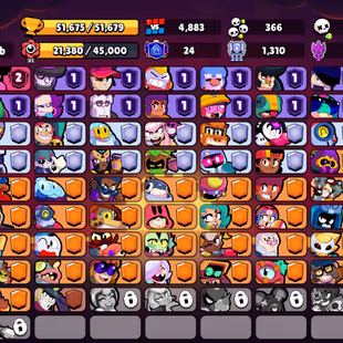 237 SKINS | 51.700 TROPHIES | 92 BRAWLERS | 11 HYPERCHARGE | 15 MAX | 24 PRESTIGE | 15 BUFFIES - Image 3