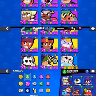 🔥90K TROPHY|13K 3V3 WIN|SOLAR FAME|7 BUFFIES|200 GEM|5K COINS|🌟62 MAX|59 HYPER|335 SKINS|107 EPIC SKINS|100 RARE SKINS - Image 3