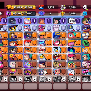 223 SKINS | 35.100 TROPHIES | 90 BRAWLERS | 12 HYPERCHARGE | 17 MAX | 9 PRESTIGE | 18 BUFFIES - Image 3