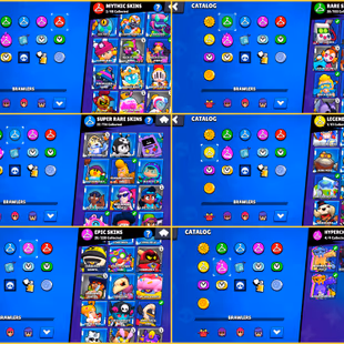 111 skins - 22000 Trophy - Massive XP Level 143 [ 9 Max Brawler ] 29 Epic 37 Super Rare skins - 69 Brawlers -  A895 - Image 2