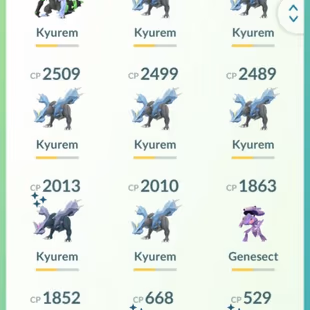 🔥LEVEL 50 💎 SHINY FUSED KYUREM BLACK [] 2x SHINY LEG [] 9 LEGENDARY [] 6 SHINY [] RENAME YES - Image 3