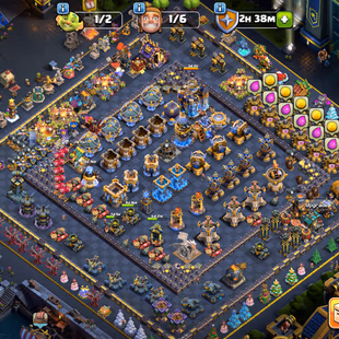 RARE🔥SUPER PREMIUM TH 18 MAX!12 EPIC MAX🔥XP 260!HEROS:105-105-95-80-55!NC 1K!MAX WALLS!MAX DEFANCE! GREAT TROOPS - Image 1