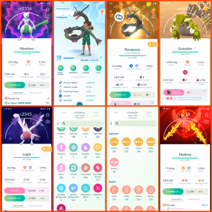 🍓LEVEL 58 ACCT | SHINY RAYQUAZA MOLTRES LUGIA MEWTWO | 324 LEGENDARY | 40 HUNDO IV 💯) 1180 TRADEABLE | RARE COLLECTOR - Image 3