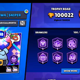67K COIN/37X BUFFIES | 100K TROPHY-410X SKINS | 100/100 BRAWLER | ALL MAX-ALL HYPER | 3v3 WINS | METEORIC III |BEST DEAL - Image 4