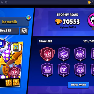 ⭐333 SKINS⭐70.600 TROPHIES | 101 BRAWLERS | 28 HYPERCHARGE | 32 MAX | 33 PRESTIGE | 36 BUFFIES - Image 5