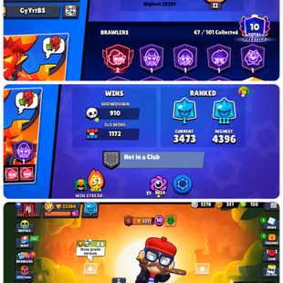 RARE - MATCHERINO PIN  || 22K TROPHIES || 6 HYPER , 5 MAX BRAWLERS ||  67/101 BRAWLERS || 80 SKINS EMOTES & SPRAYS  - Image 1