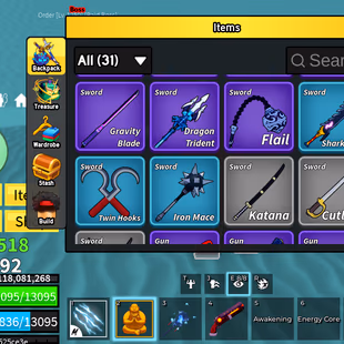 Lvl 2392 Blox Fruits Acc | PERM KITSUNE & BUDDHA | Cyborg V4 | Dark Blade, Fox Lamp, Shark Anchor | Electric Claw - Image 4