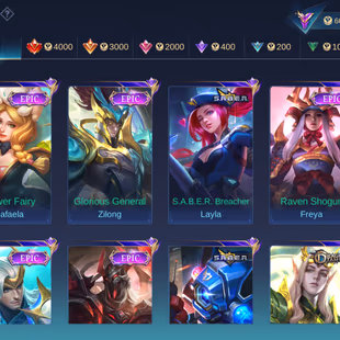 MANY RARE SKINS | LEGEND JOHNSON | KISHIN LANCELOT | 11.11 GUSION | ASPIRANT GUNIVERE | HXH HARITH | KOF KARINA - Image 6