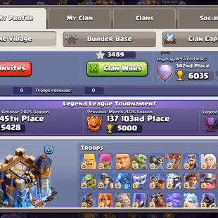 💜ALL EPIC EQUIPMENT MAX💜[TH18] MAX || 6 HERO MAX || DEFENCE MAX || ALL TROPS MAX || 342 GLOBAL RANK || 12 RARE SCENERY - Image 3