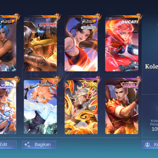 EC134|LV 85|HERO 129|SKIN 351|EXALTED IV|ALL EMBLEM MAX|2 KOF (KARINA,MASHA)|FANNY ASPIRANTS|BENEDETTA DUCATI|ROGER TRAN - Image 1