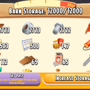 [WARRANTY] ✅ 110LVL // 12000 BARN // 20M COINS // 7500 BARN MATERIALS // 800 DIAMONDS (iOS/ANDROID)✅ - Image 1