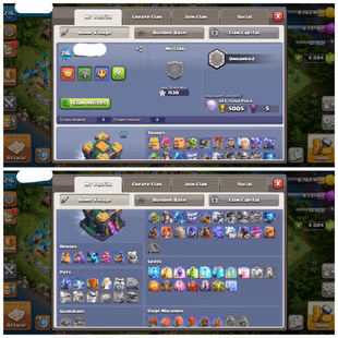 6K GEMS | NEW UPDATE TH 14 MAX | 85-85-60-60-30 HEROES | 10 EPIC EQUIPMENTS | STACKED CWL MEDALS MAGIC ITEMS  - Image 3