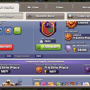 🔥LEGEND LEAGUE🔥[7 EPIC EQUIPMENT MAX] || TH 18 MAX || BK 105 AQ 105 MP 95 GW 79 RC 55 || FREE NAME CHANGE - Image 3