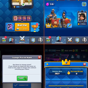 [ CHEAP ]🚀9108 TROPHY🚀16 MAX CARDS | 5 EVO CARDS | 3 ELITE CARDS | KT - 14 | ARENA 23 | 49 LEVEL | 68 EMOTES | 500  - Image 2