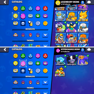 51K Trophies LVL146 | 97/100 Brawlers | 29 Max Brawlers - 18 Hypercharges | 220 Skins | 623 Pins | 345 Icons | 168 Spray - Image 7