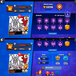 🔥PREMIUM 50K TROPHY🔥 42X MAX BRAWLER | 41X HYPERCHARGE | 298 SKINS | FREE NC | CHECK PHOTOS | INSTANT DELIVERY | - Image 3