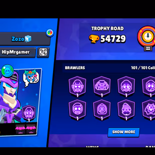 276 SKINS | 54.700 TROPHIES | 101 BRAWLERS | 23 HYPERCHARGE | 36 MAX | 24 PRESTIGE | 2 BUFFIES - Image 5